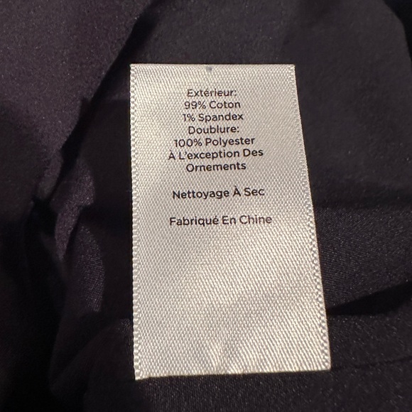 Talbots Womens Pencil Skirt SZ 8 Navy Blue Sequin Fringe Embellished Knee Length - Picture 6 of 13